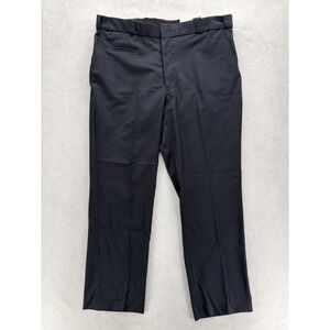 Elbeco Distinction Dress Pants Mens 44x33 Blue Stretch Wool Blend Workwear NWT